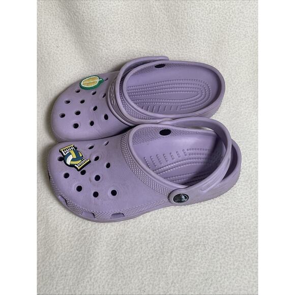 Crocs Classic Clog Closed Toe Purple Slingback Jr 2 - Picture 2 of 5